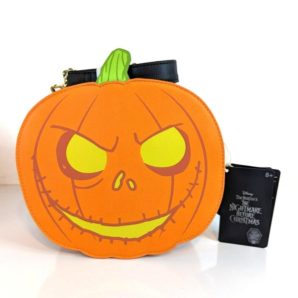 Loungefly Nightmare Before Christmas Jack-o'-Lantern Crossbody Purse GITD NBX